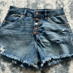 great quality high rise jean shorts